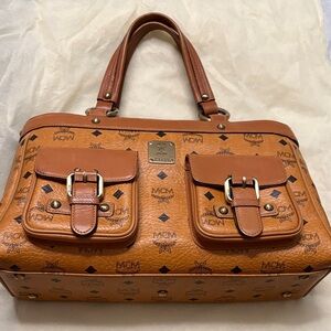 MCM Cognac Visetos Pocket Bag